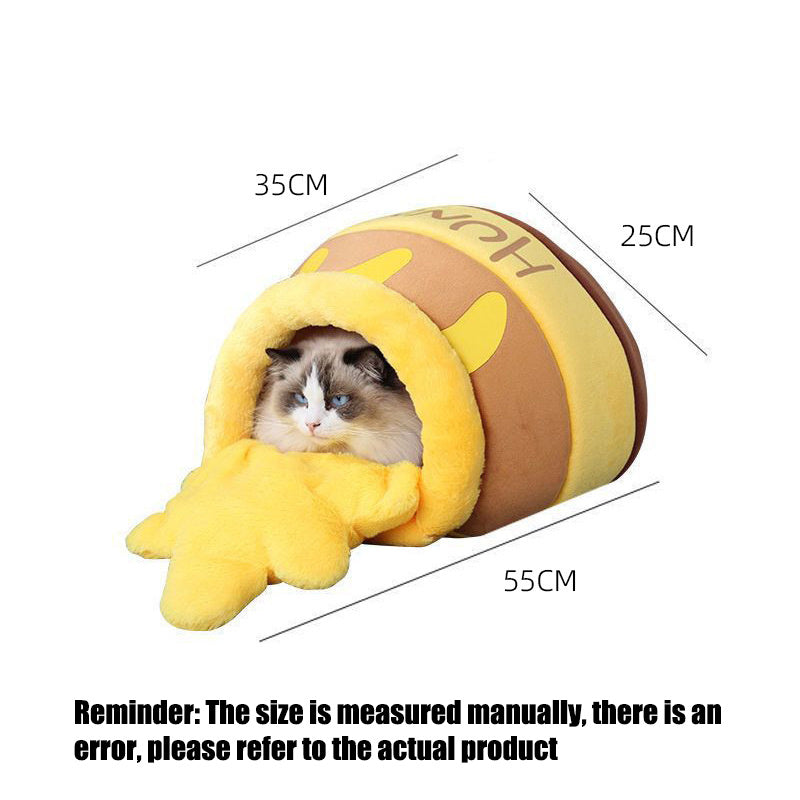 Adorable Comfort – Memory Foam Honey Pot Cat Bed